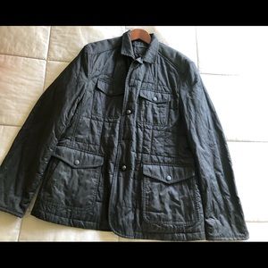Men's Bomber-style black John Varvato jacket Sz Lg